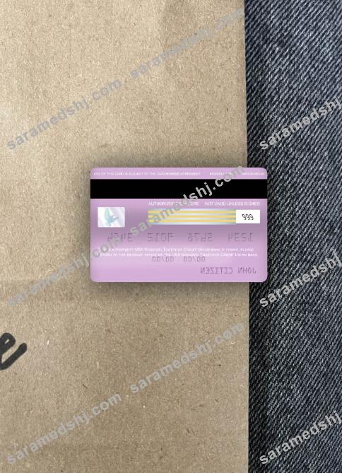 USA Missouri Together Credit Union bank visa electron card photolook back